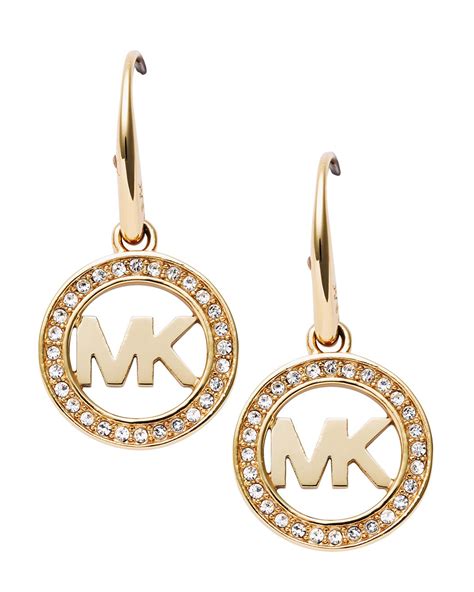 are michael kors earrings real gold|Michael Kors gold necklace.